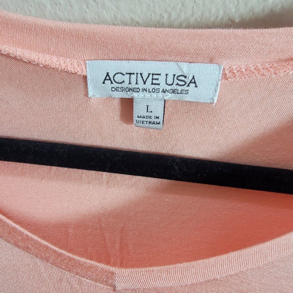 Active USA Peach soft short sleeved top - Picture 5 of 5